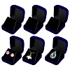 Flocking Jewelry Pendant Storage Boxes CON-WH0089-181B-1