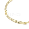 Brass Textured Bar Link Chain Bracelet Making KK-U020-04G-2