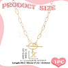 304 Stainless Steel Letter Pendant Necklaces NJEW-LP0001-52X-G-2