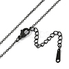 Halloween Series 202 Stainless Steel Cable Chain Cat Shape Pendant Necklaces NJEW-S005-01B-E-3