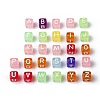 Transparent Large Hole Acrylic European Beads X-TACR-Q005-6mm-M-2