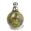 Natural Unakite Perfume Bottle Pendants G-K338-22P-11-1