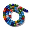 Handmade Lampwork Chevron Beads Strands X-LAMP-K041-01B-03-3