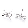 Brass Stud Earring Findings X-KK-S350-013P-2
