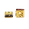 Brass Rhinestone Spacer Beads RSB073NFG-3