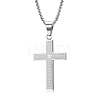 Stainless Steel Cross Pendant Necklace Men Women Hip-hop Jewelry Non-fading TX5023-3-1