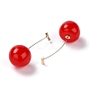 Lifelike Cherry Dangle Stud Earrings X-EJEW-F274-01D-3