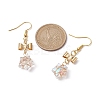 Glass Star Dangle Earrings EJEW-JE05548-05-3