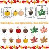 SUNNYCLUE 24Pcs 12 Style Autumn Theme Alloy Enamel Pendants ENAM-SC0003-59-2