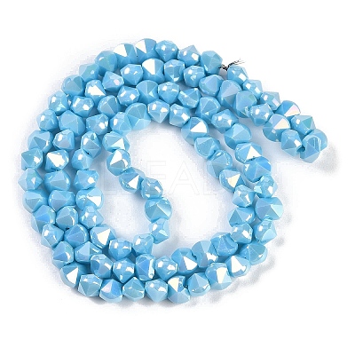 Electroplate Glass Beads Strands EGLA-B009-05A-07-1