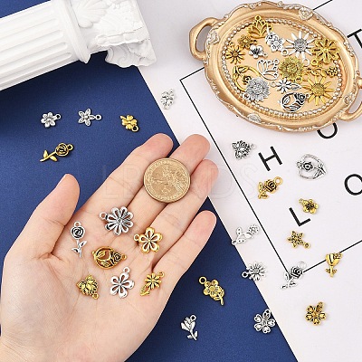2Bags 2 Colors Tibetan Style Alloy Pendants FIND-YW0007-74-1