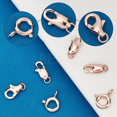 9Pcs 9 Style 925 Sterling Silver Clasps STER-BBC0001-17C-1
