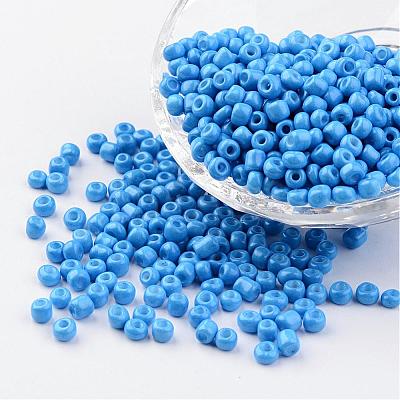 6/0 Baking Paint Glass Seed Beads X-SEED-S003-K17-1