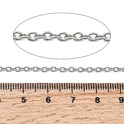 Tarnish Resistant 304 Stainless Steel Cable Chains X-CHS-Q001-13-100m-1