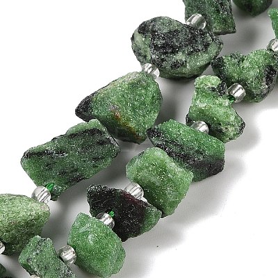 Natural Ruby in Zoisite Beads Strands G-Q023-A01-01-1