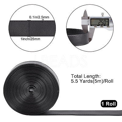 Flat PU Imitation Leather Cord LC-WH0006-05B-02-1