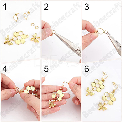 24Pcs 3 Style Square & Triangle & Ring Brass Stud Earring Findings KK-BBC0012-84-1