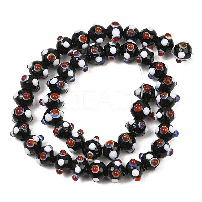 Handmade Bumpy Lampwork Beads Strands LA-CBA05D6-01-12-1