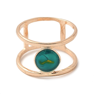 Alloy with Turquoise Round Finger Ring for Women FS-WGC40FF-04-1