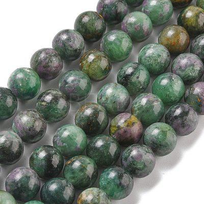 Natural Ruby in Zoisite Beads Strands G-R011-A02-01-1