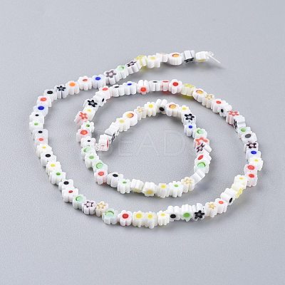 Handmade Millefiori Glass Bead Strands LAMP-J035-4mm-11-1
