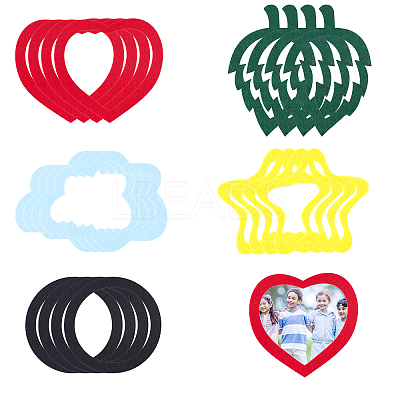 20Pcs 5 Style Star Wool Felt Frame Newborn Growth Milestone Blanket Photo Props Photo Frame DIY-AR0001-96-1