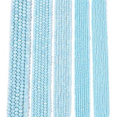 Electroplate Glass Beads Strands EGLA-A044-P8mm-B06-1