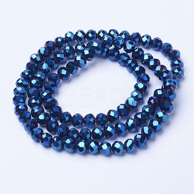 Electroplate Transparent Glass Beads Strands EGLA-A034-T2mm-UA02-1