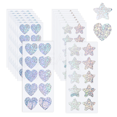 60Pcs 2 Styles Glasindi Paper Picture Stickers STIC-HS0001-01-1