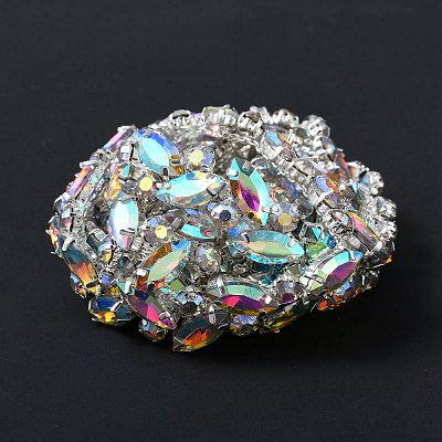 Rhinestone Cup Chain OCOR-WH0073-52B-1