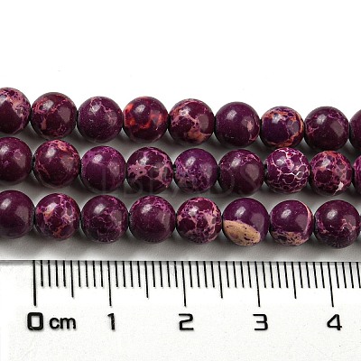 Synthetic Imperial Jasper Dyed Beads Strands G-D077-A01-01D-1