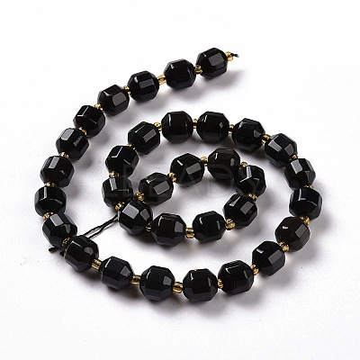 Natural Obsidian Beads Strands G-G990-F11-1