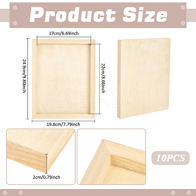 Wooden Clay Picture Frame WOCR-WH0004-025-1