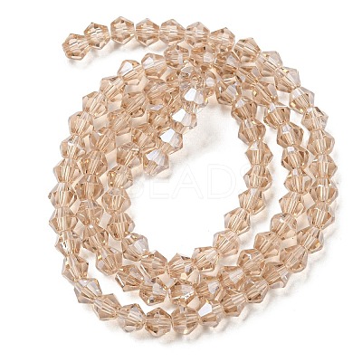 Transparent Electroplate Glass Beads Strands EGLA-A039-T3mm-A12-1