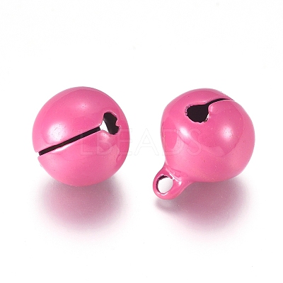 Baking Paint Iron Bell Pendants IFIN-WH0052-03I-1