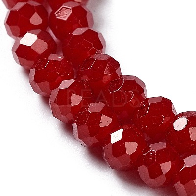 Baking Paint Imitation Jade Glass Bead Strands DGLA-A034-J6MM-A29-1