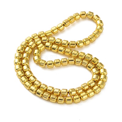 Electroplated Synthetic Non-magnetic Hematite Beads Strands G-C248-C01-4mm-01-1