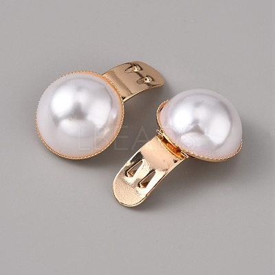 Plastic Imitation Pearl Shoe Decoration AJEW-WH0248-220-1