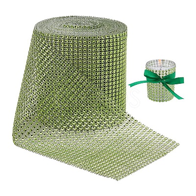 Plastic Mesh Rhinestone Trimming DIY-BC0001-03D-1