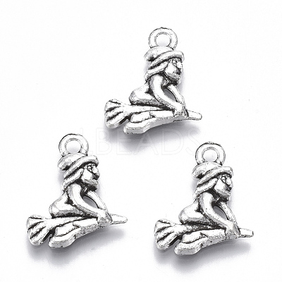 Tibetan Style Alloy Pendants TIBE-N010-09AS-RS-1