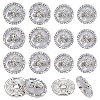 14Pcs 2 Styles Resin Shank Buttons BUTT-ME0001-46-1