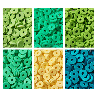 5640Pcs 6 Colors Handmade Polymer Clay Beads CLAY-TA0001-58-1