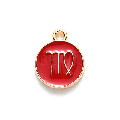 Alloy Enamel Pendants X-ENAM-S124-01A-07B-1