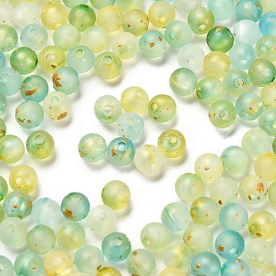 Frosted Transparent Acrylic Beads X1-OACR-F013-12H-1