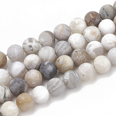 Natural Bamboo Leaf Agate Beads Strands G-T106-026-1