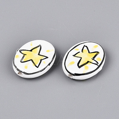 Handmade Porcelain Beads X-PORC-T134-07-1