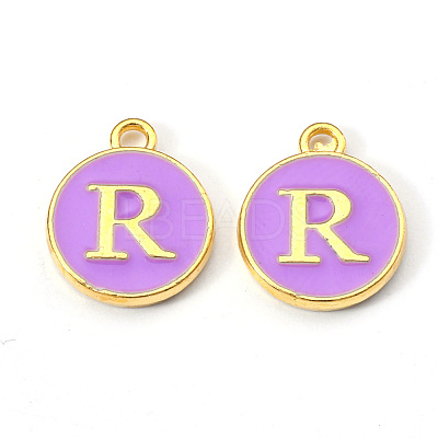 Golden Plated Alloy Enamel Charms X-ENAM-S118-10R-1