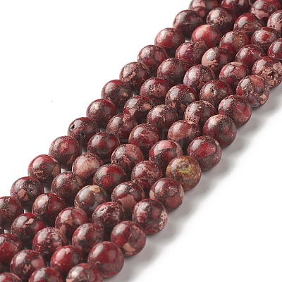 Natural Imperial Jasper Beads Strands G-I122-8mm-19-1