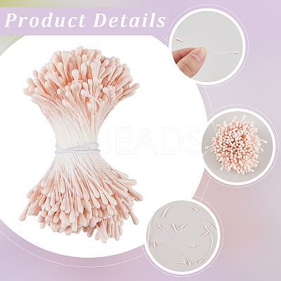 Gypsum with Cotton Cord Artificial Flower Core DIY-WH20007-36A-03-1