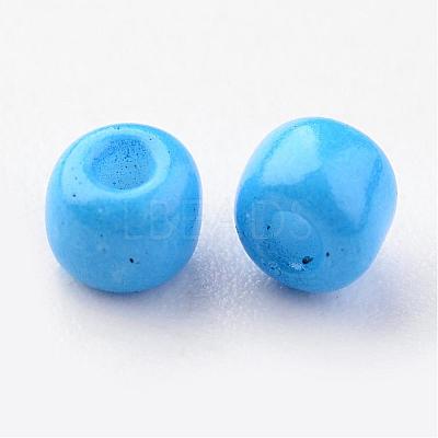 8/0 3mm Baking Paint Glass Seed Beads Loose Spacer Beads X-SEED-S002-K17-1